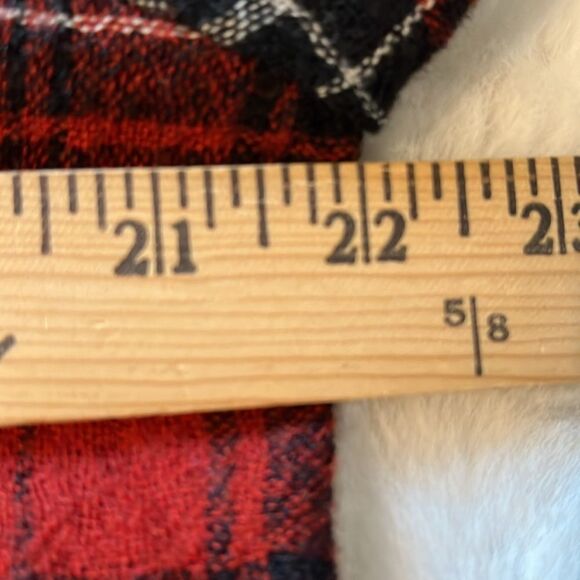 Amour Vert Sasha Plaid 100% Wool Dress Red & Black Size Large Made in the USA - Picture 11 of 13